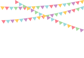 上部枠（フラッグガーランド装飾）