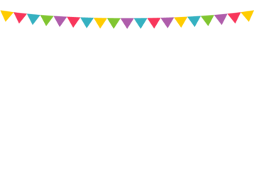 上部枠（フラッグガーランド装飾）