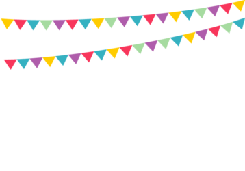 上部枠（フラッグガーランド装飾）