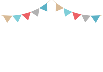 上部枠（フラッグガーランド装飾）