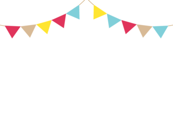 上部枠（フラッグガーランド装飾）