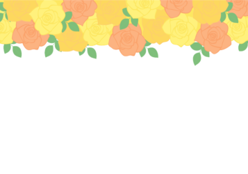 上部装飾枠（バラ装飾）