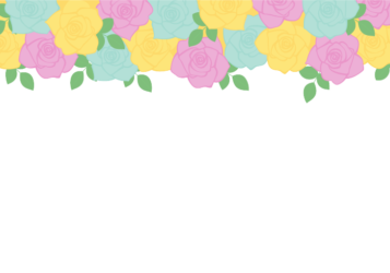 上部装飾枠（バラ装飾）