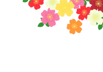 上部装飾枠（バラ装飾）