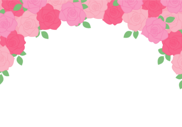 上部装飾枠（バラ装飾）