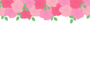 上部装飾枠（バラ装飾）