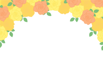 上部装飾枠（バラ装飾）