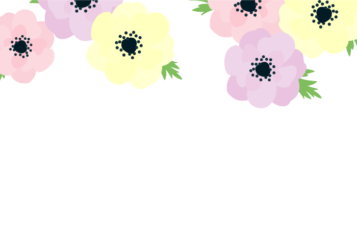 上部装飾枠（春装飾：アネモネ）