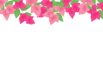 上部枠（夏装飾：ブーゲンビリア）