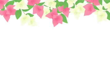 上部枠（夏装飾：ブーゲンビリア）