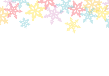 上部枠（冬装飾：雪の結晶）