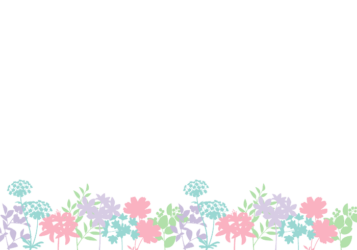 下部枠（花シルエット装飾）