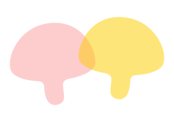 キノコ形の分割枠（一文字フレーム）