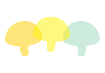 キノコ形の分割枠（一文字フレーム）