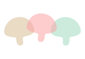 キノコ形の分割枠（一文字フレーム）