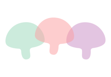 キノコ形の分割枠（一文字フレーム）