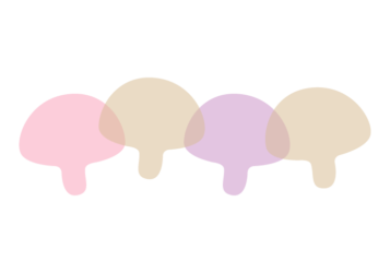 キノコ形の分割枠（一文字フレーム）