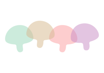 キノコ形の分割枠（一文字フレーム）