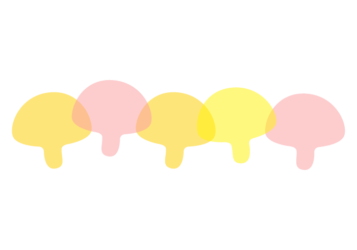 キノコ形の分割枠（一文字フレーム）