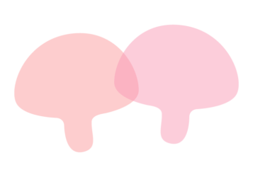 キノコ形の分割枠（一文字フレーム）