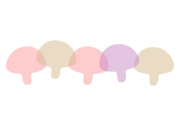 キノコ形の分割枠（一文字フレーム）