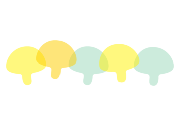 キノコ形の分割枠（一文字フレーム）