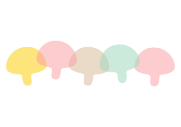 キノコ形の分割枠（一文字フレーム）