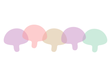 キノコ形の分割枠（一文字フレーム）