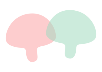 キノコ形の分割枠（一文字フレーム）