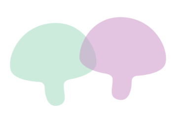 キノコ形の分割枠（一文字フレーム）