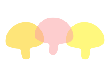 キノコ形の分割枠（一文字フレーム）