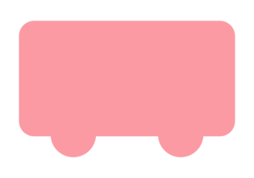 バス形フレーム（塗りつぶし）