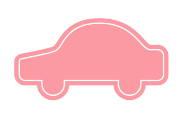 自動車形フレーム（塗りつぶし）