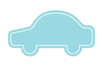 自動車形フレーム（塗りつぶし）