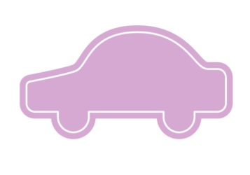 自動車形フレーム（塗りつぶし）