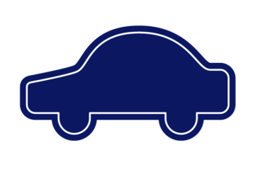 自動車形フレーム（塗りつぶし）