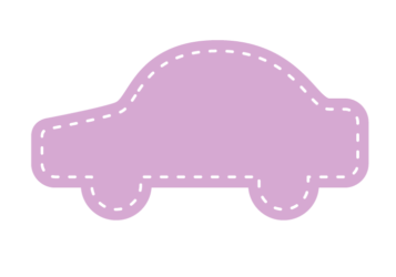 自動車形フレーム（塗りつぶし）