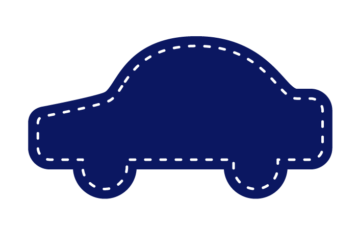 自動車形フレーム（塗りつぶし）