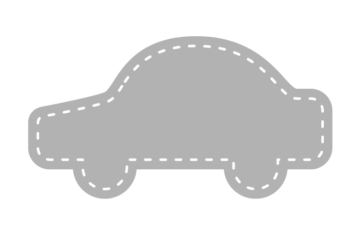 自動車形フレーム（塗りつぶし）