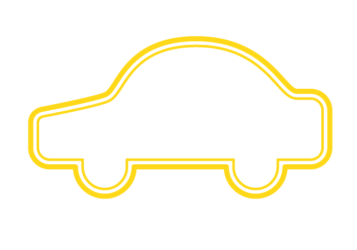 自動車形フレーム（二重線）
