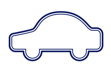 自動車形フレーム（二重線）