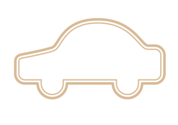 自動車形フレーム（二重線）