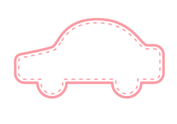 自動車形フレーム（ステッチ線）