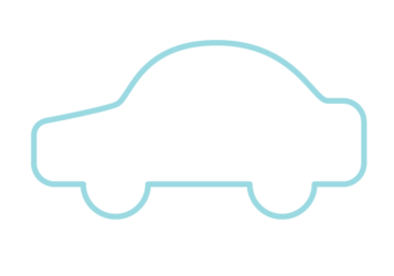 自動車形フレーム（シンプル線）