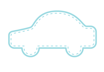 自動車形フレーム（ステッチ線）