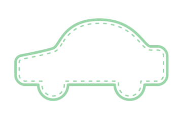 自動車形フレーム（ステッチ線）