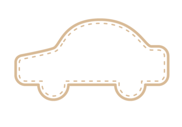 自動車形フレーム（ステッチ線）
