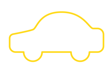自動車形フレーム（シンプル線）