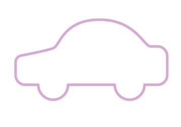 自動車形フレーム（シンプル線）