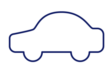 自動車形フレーム（シンプル線）